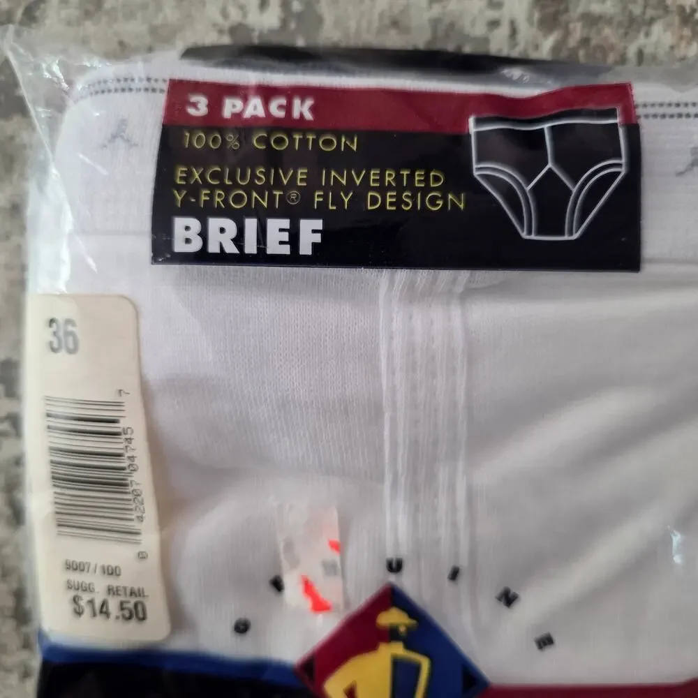 Jockey Classic Men's White Brief Underwear Package of 3 Size 36